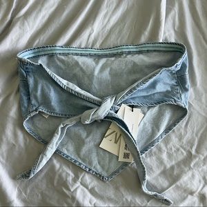Denim bandana tie top - Brand New!